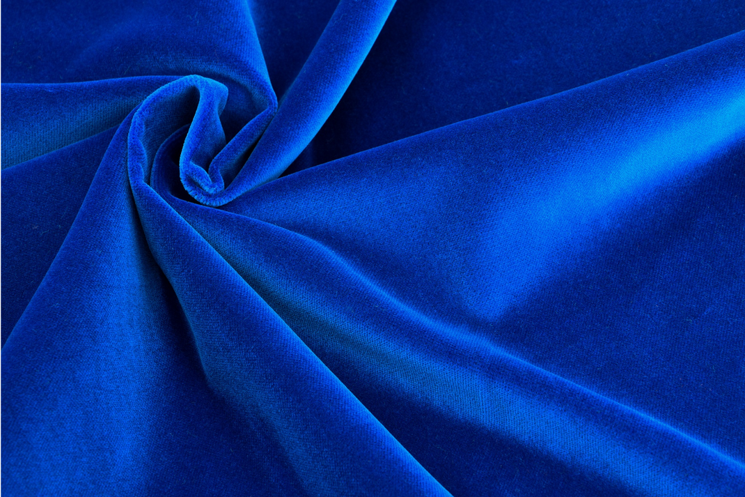 High gloss cotton velvet- royal blue 32