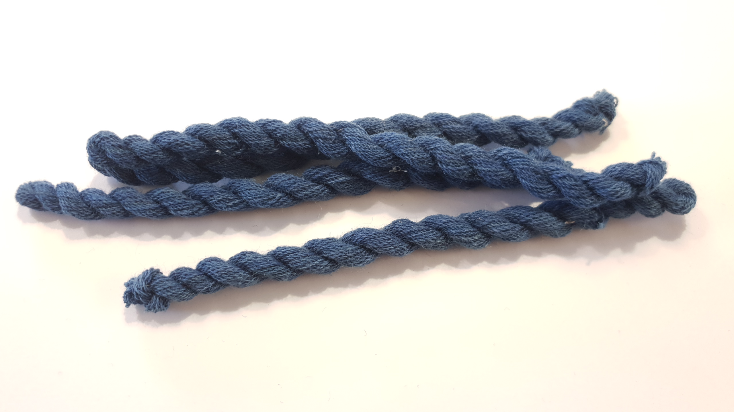 THIN strong wool embroidery thread-  blue 11