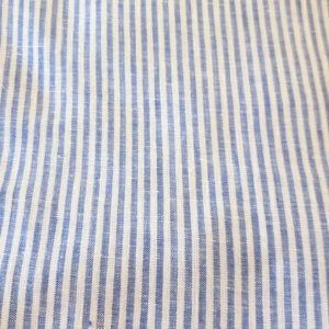 Striped linen- small blue