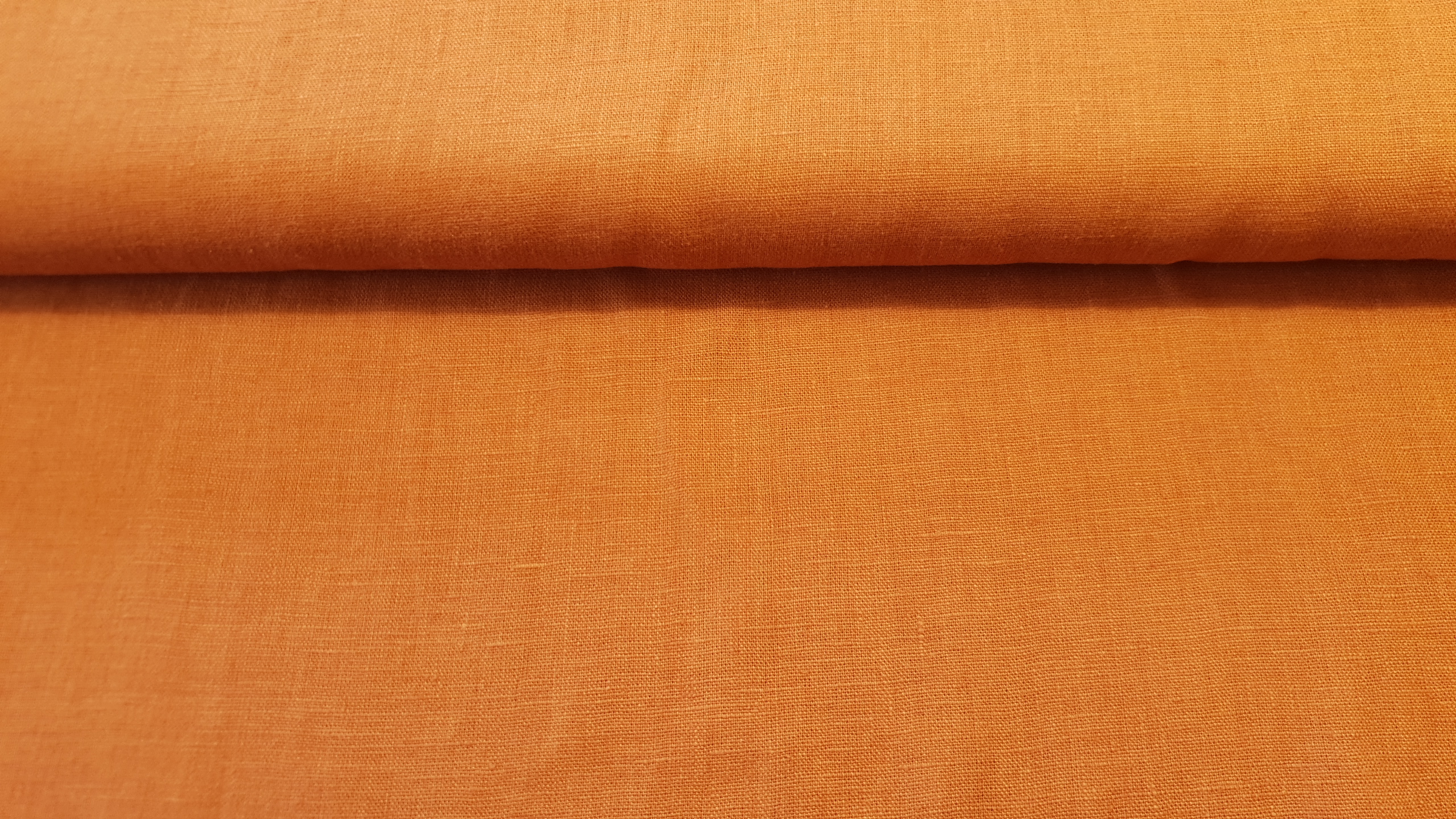 Medium prewashed linen 240g- rusty orange