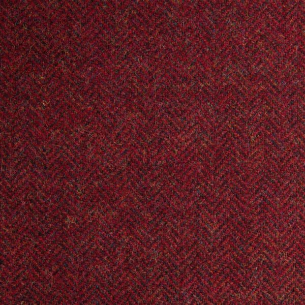 Herringbone wool fabric 100%-red