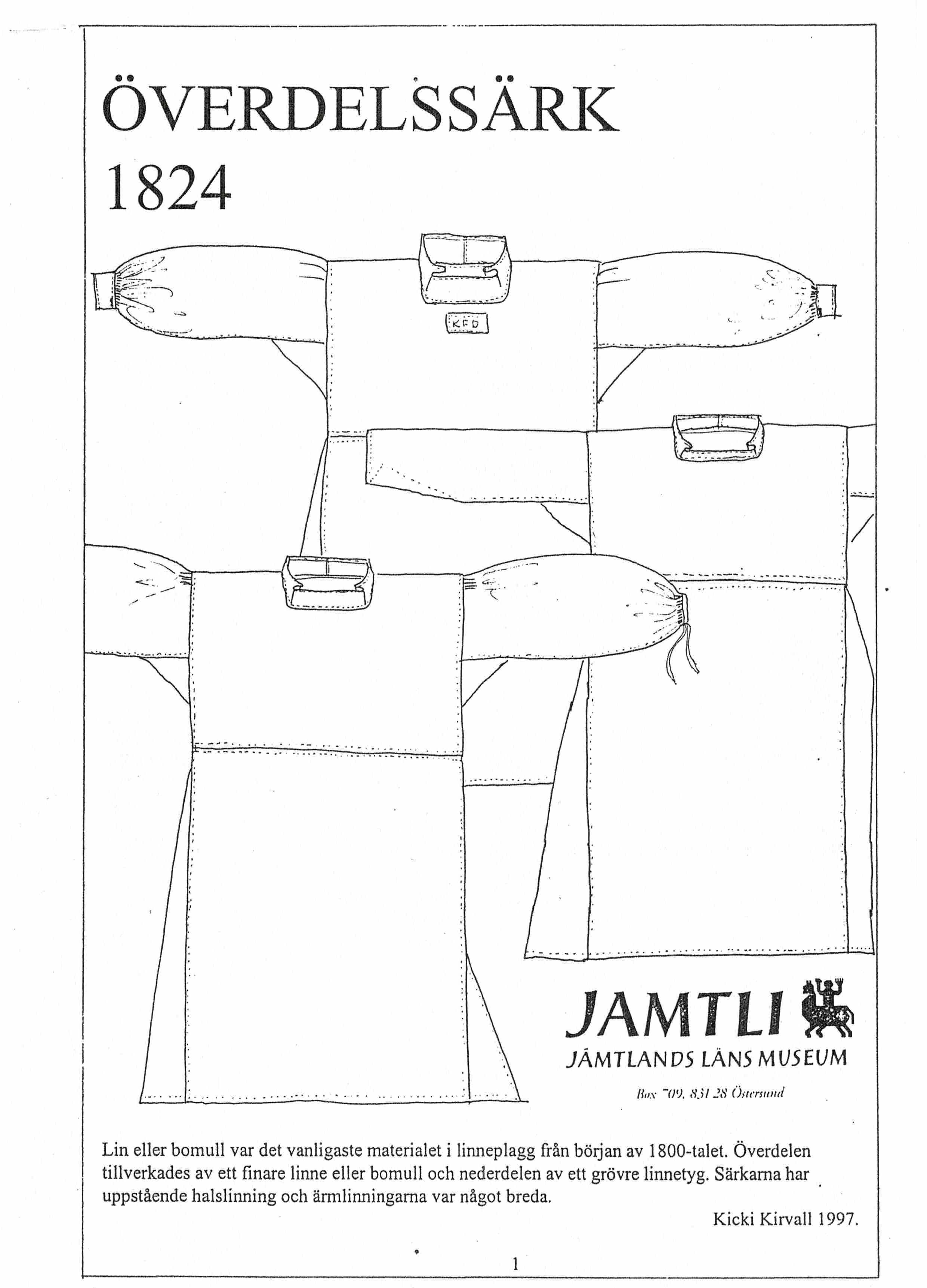 Sewing booklet Jamtli- Shift 1824