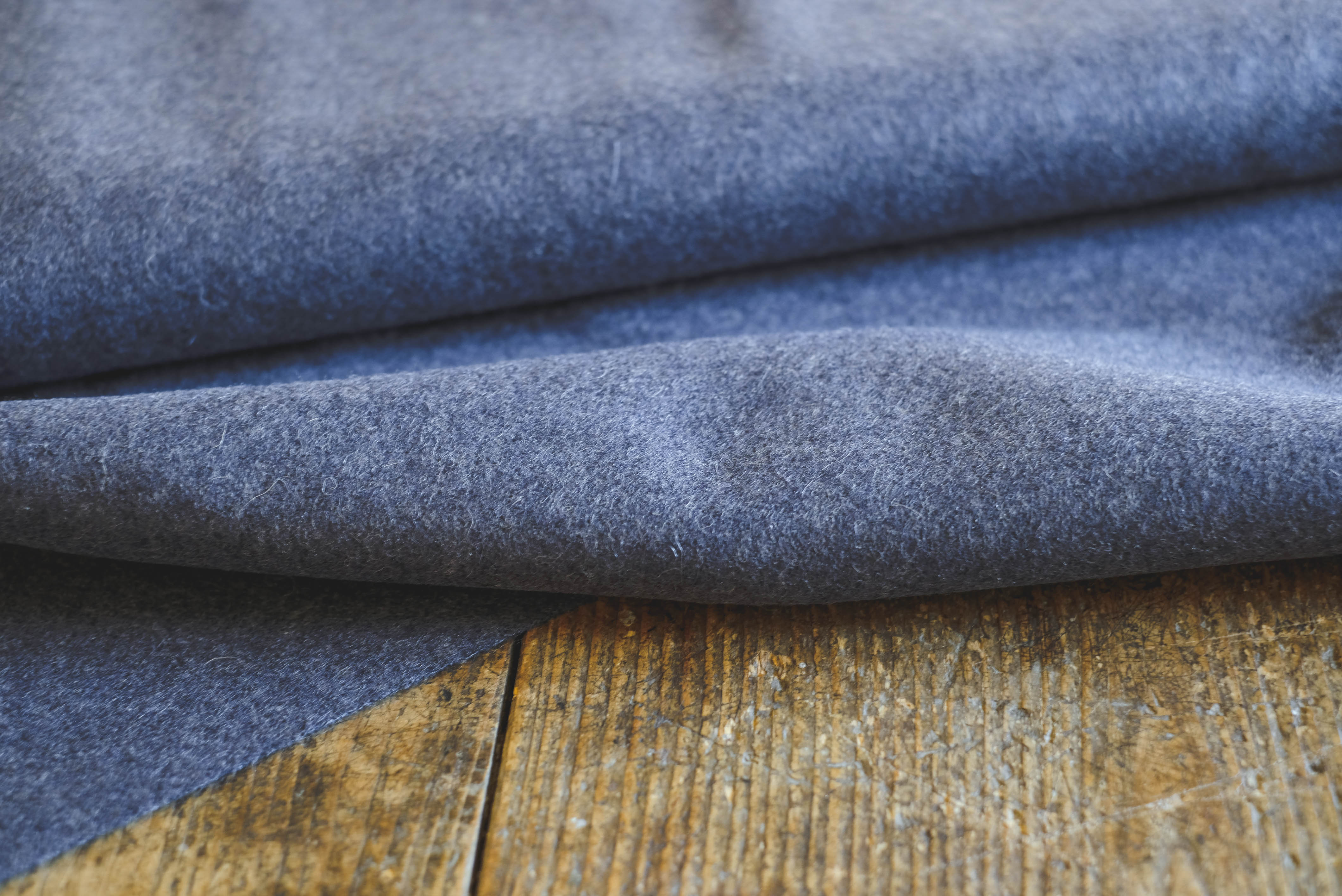 German Melton wool melange 700g- military gray blue 412