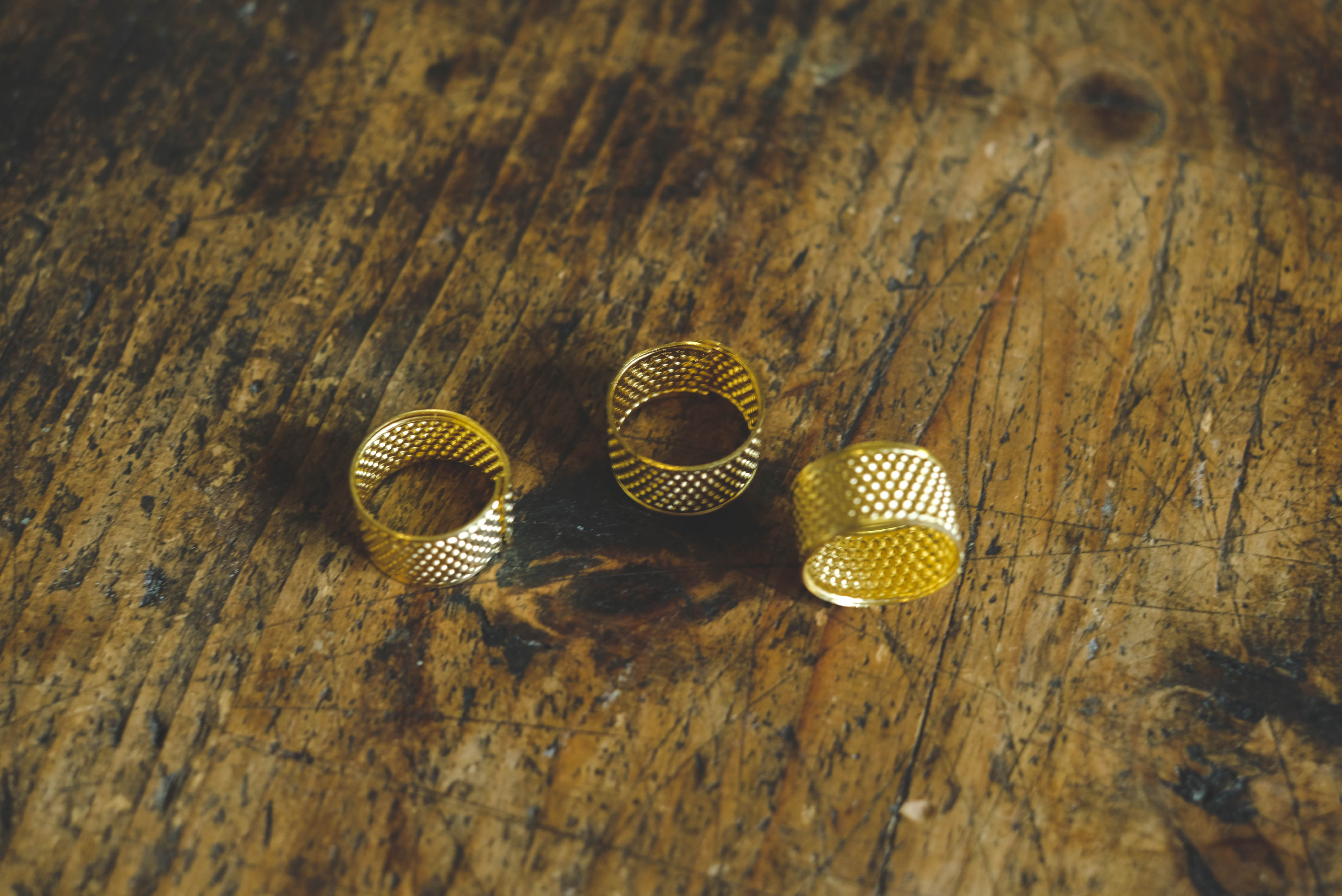 Open ring thimble- gold