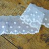 White embroidered lace with dots 7cm