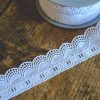 Embroidered cotton lace 4cm- white