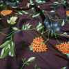 Embroidered silk-flowers purple