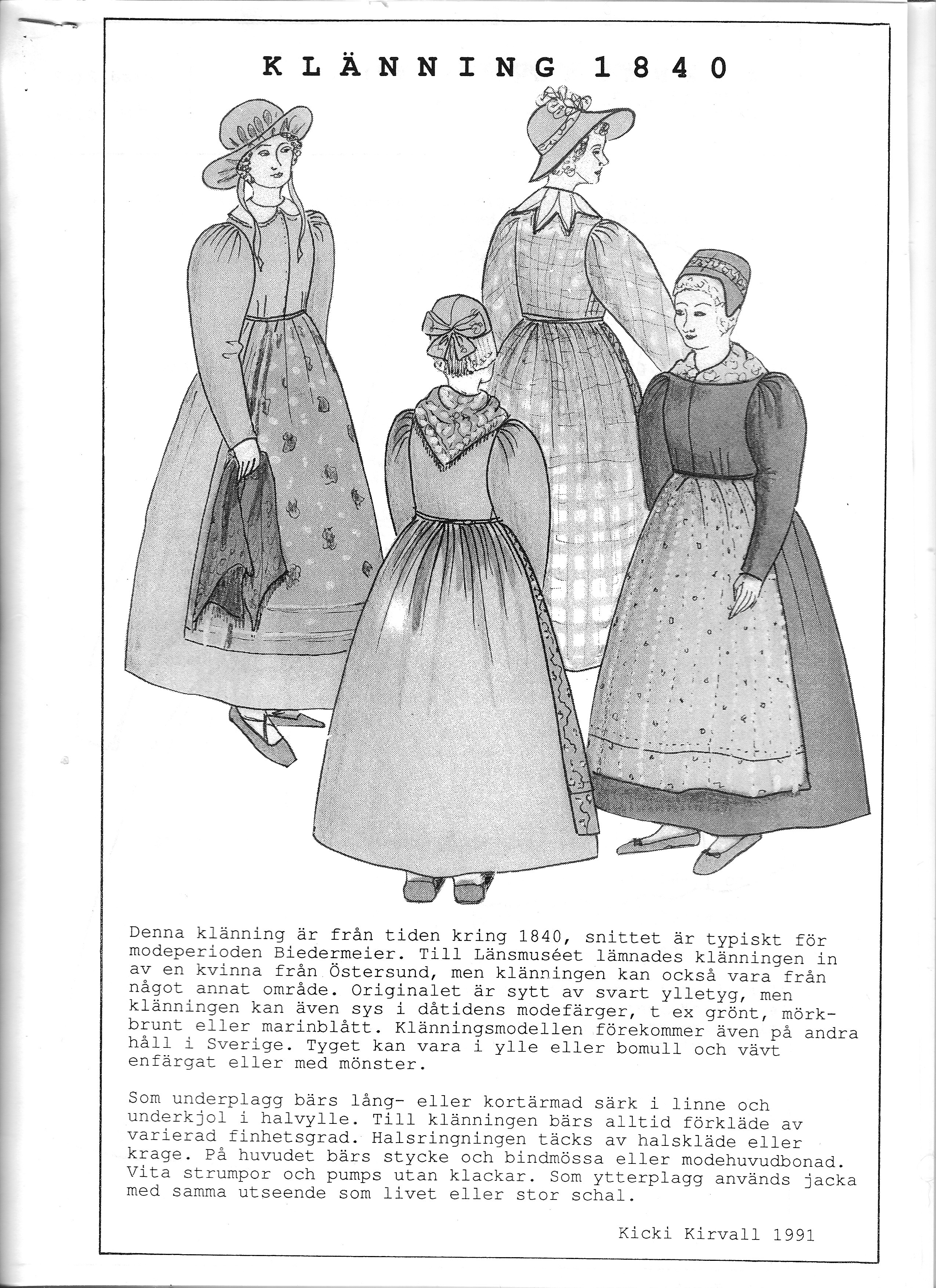 Sewing pattern Jamtli- Dress 1840