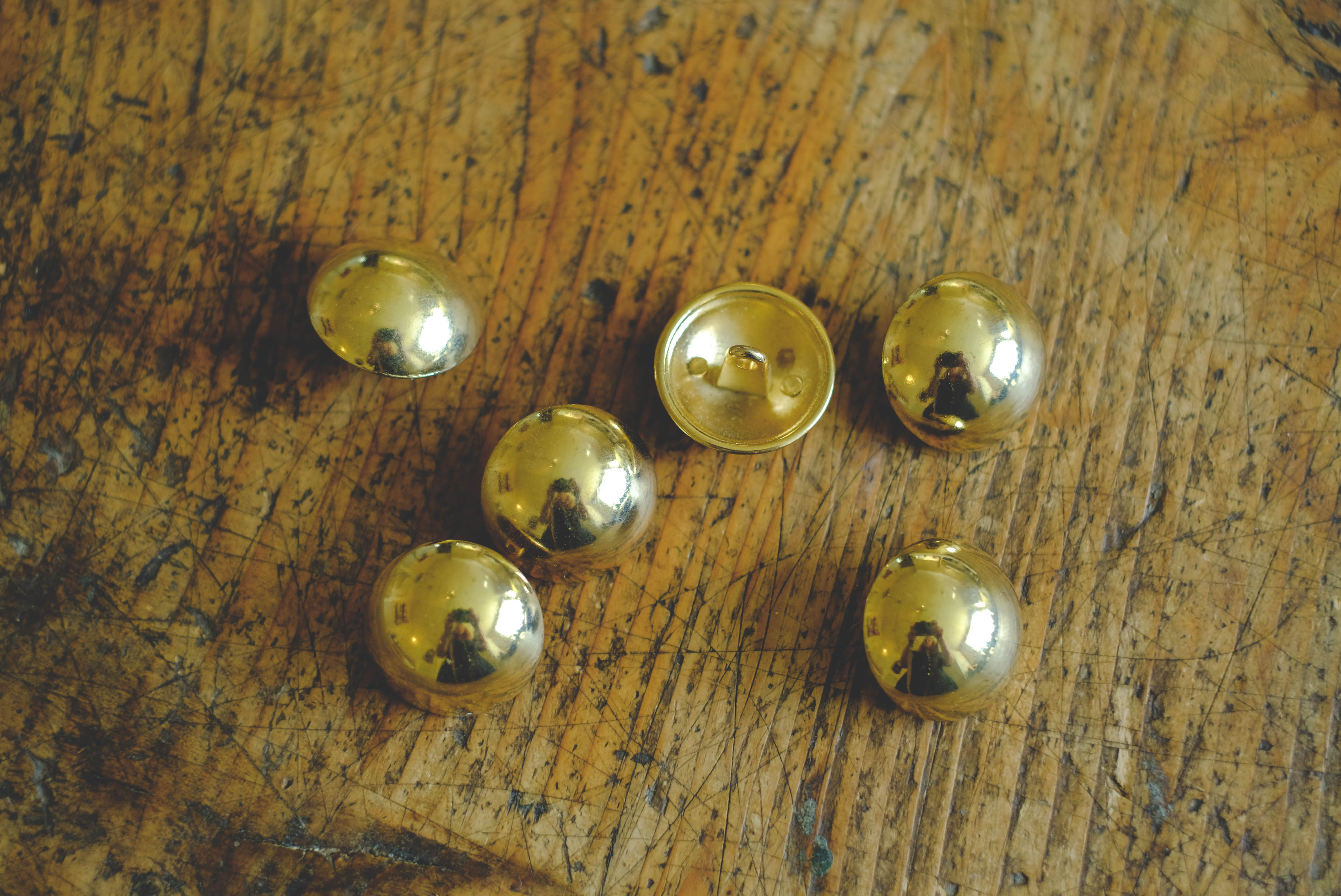 Dome button gold-24mm
