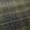 TWEED tartan wool fabric- dark green & black 21