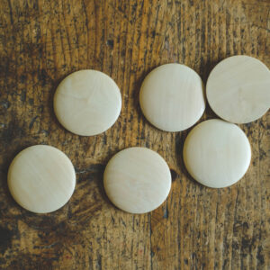 Wood button base- 30mm