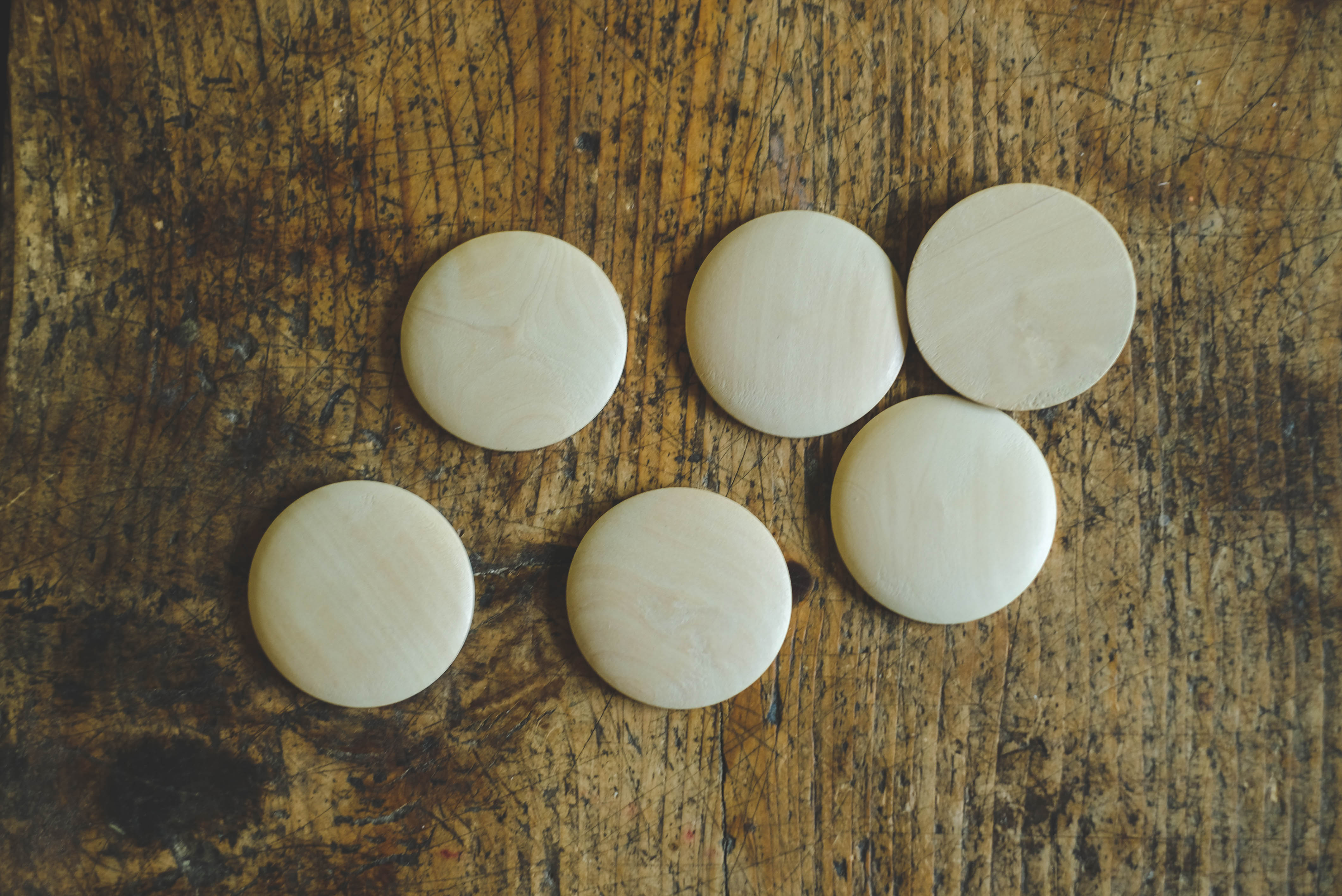 Wood button base- 30mm