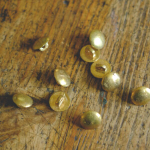Brass button plain-14mm