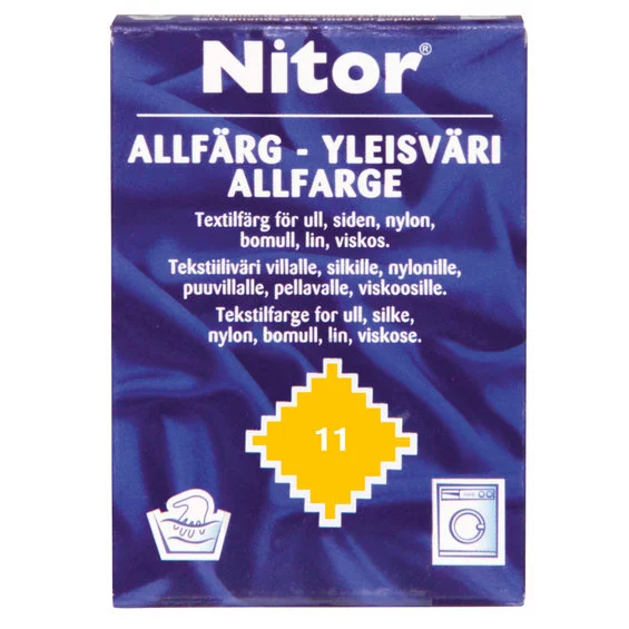 Nitor allfärg. Textile dye for natural fibers- yellow 11