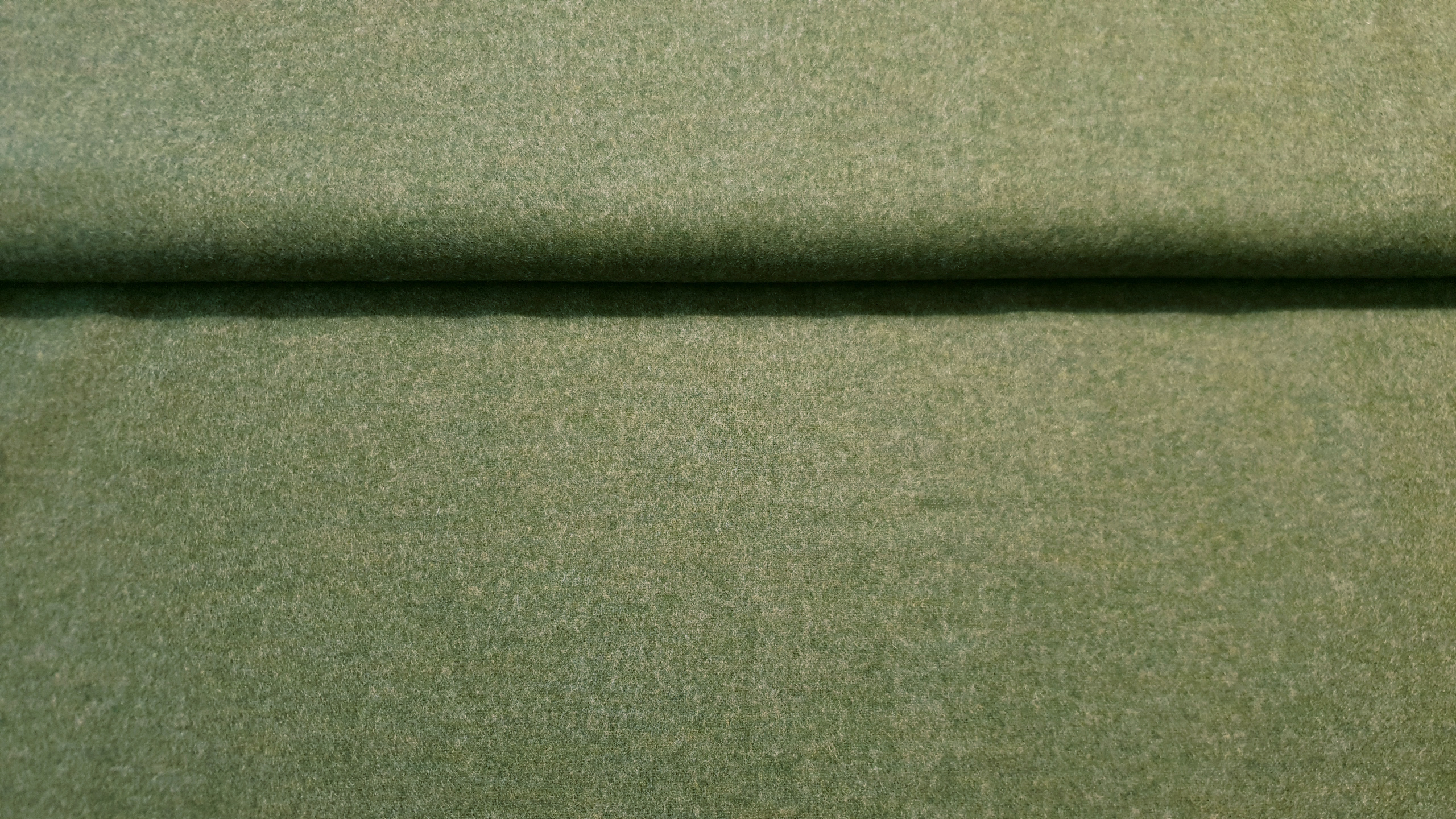 German THIN melange wool- green 459