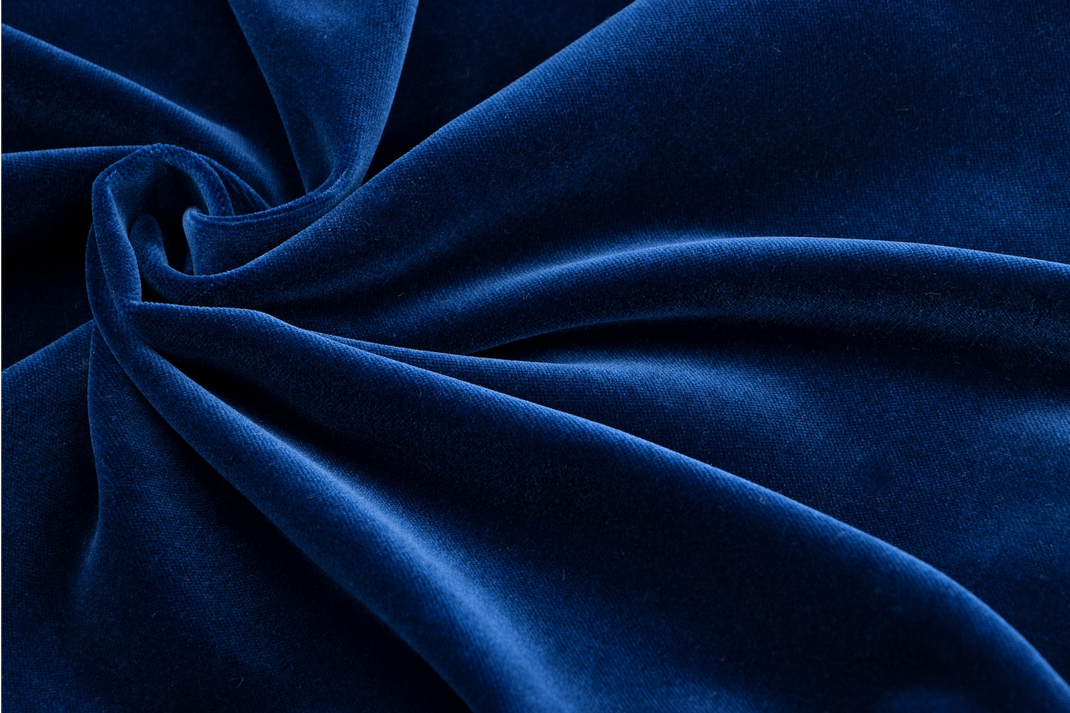 High gloss cotton velvet- prussian blue 57