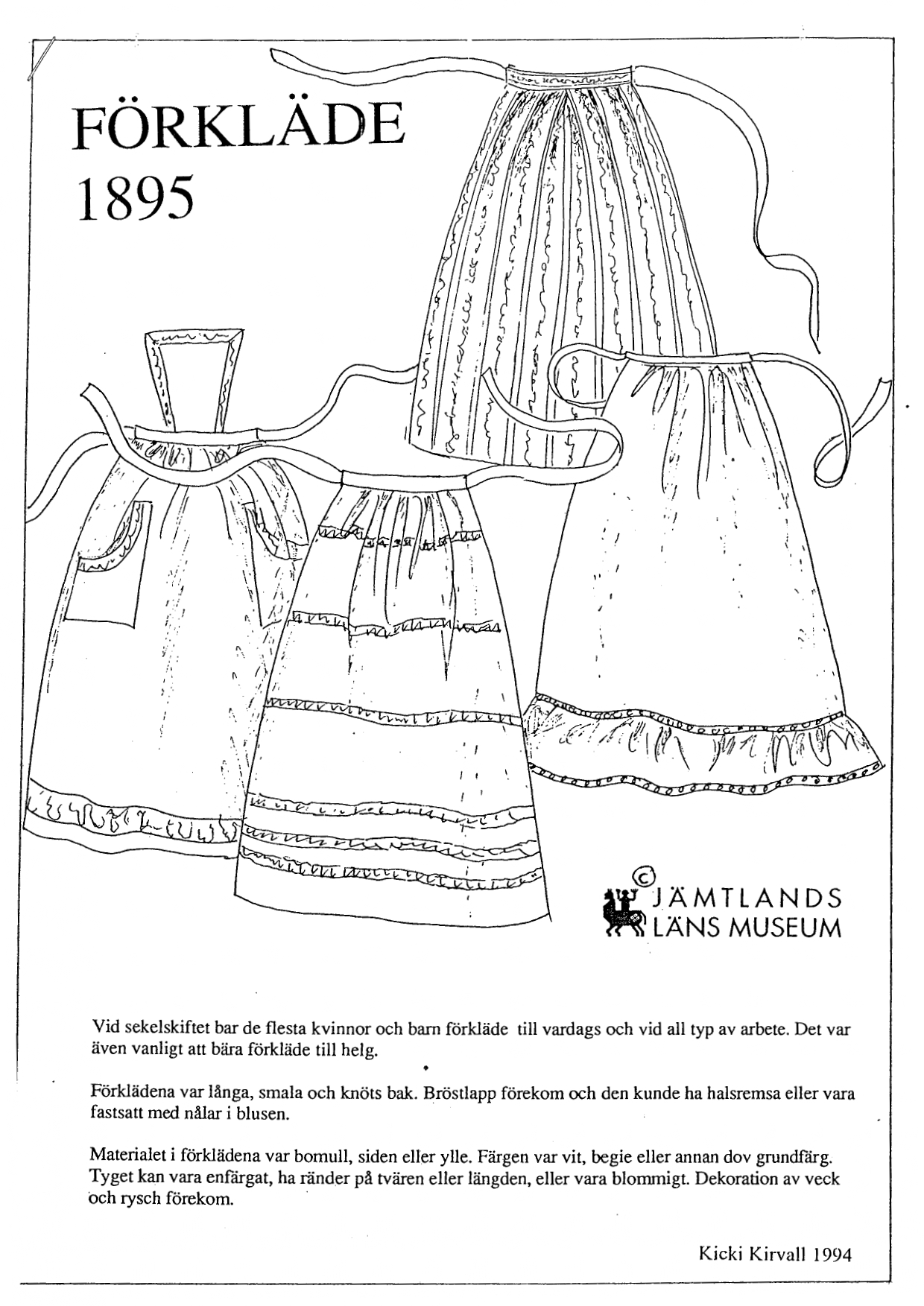 Sewing booklet Jamtli- Apron 1895