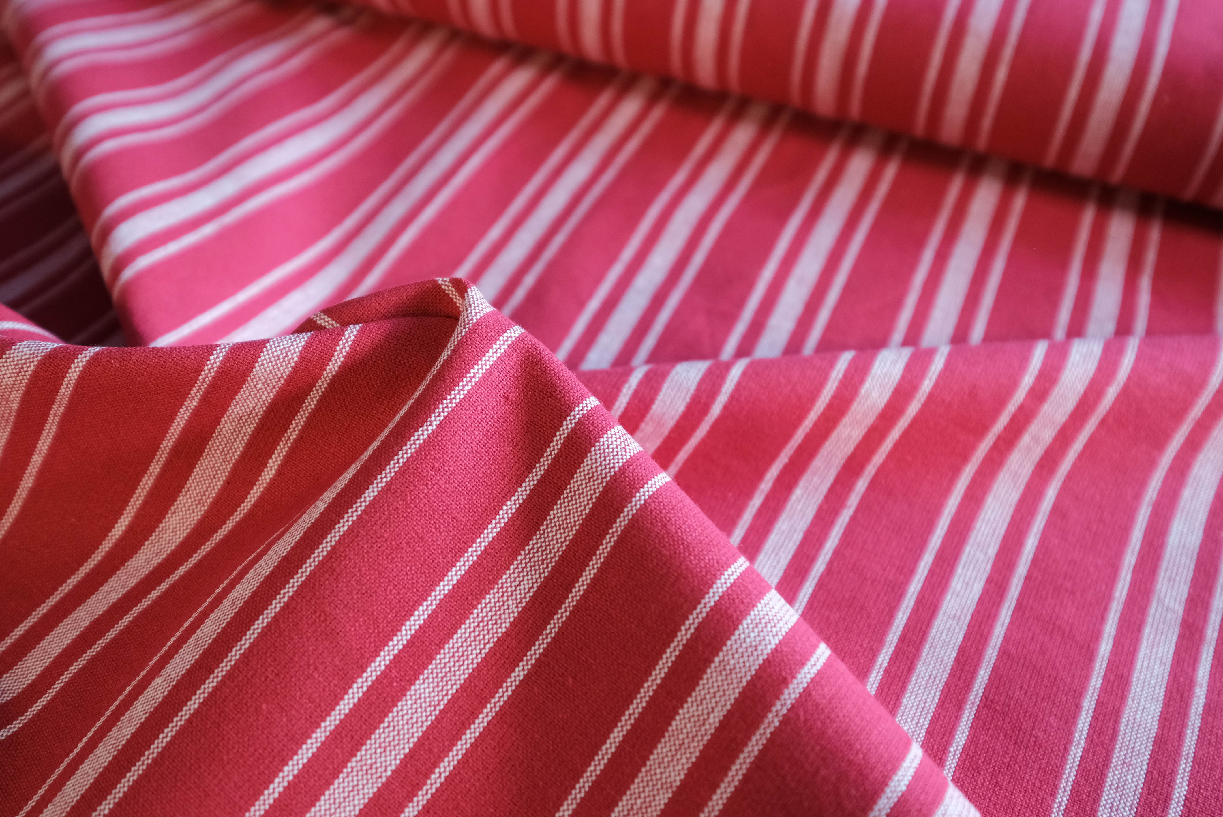Striped cotton- red and white