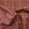 TWEED tartan fishbone wool- red with red/green 35