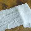 Embroidered cotton lace 12cm - D offwhite