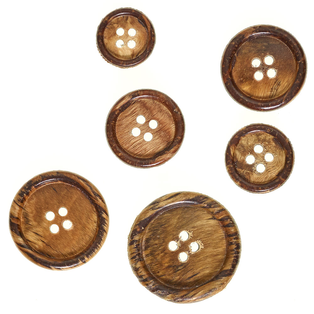 Wood button- recycled 23mm