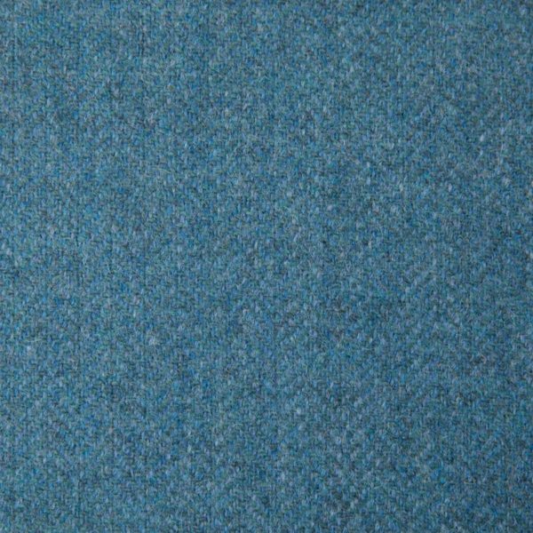 Herringbone wool fabric 100%-sky blue