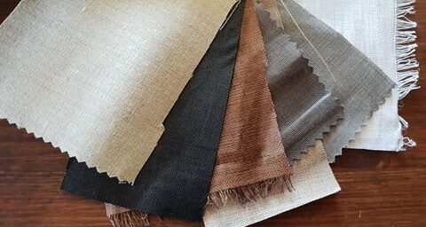 Vaxed calendered linen- brown