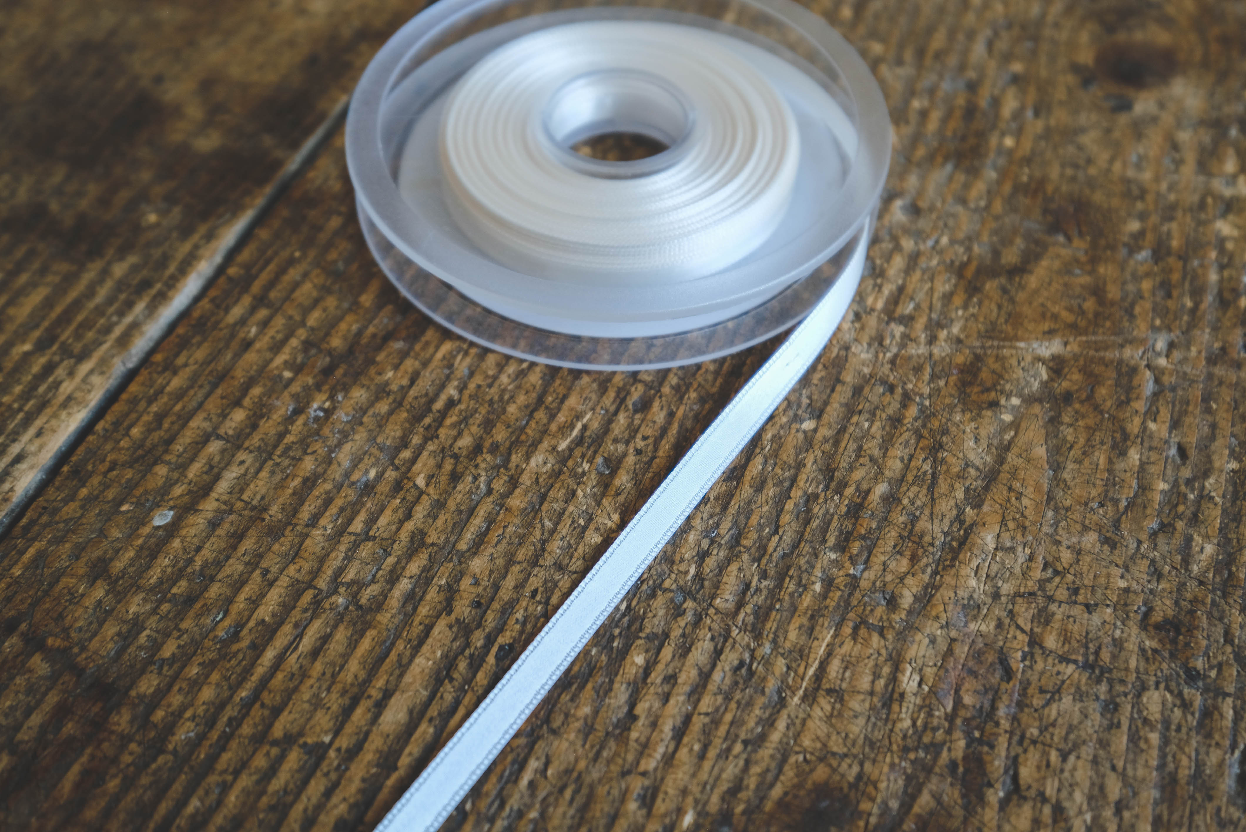 Satin ribbon 6mm-ivory white