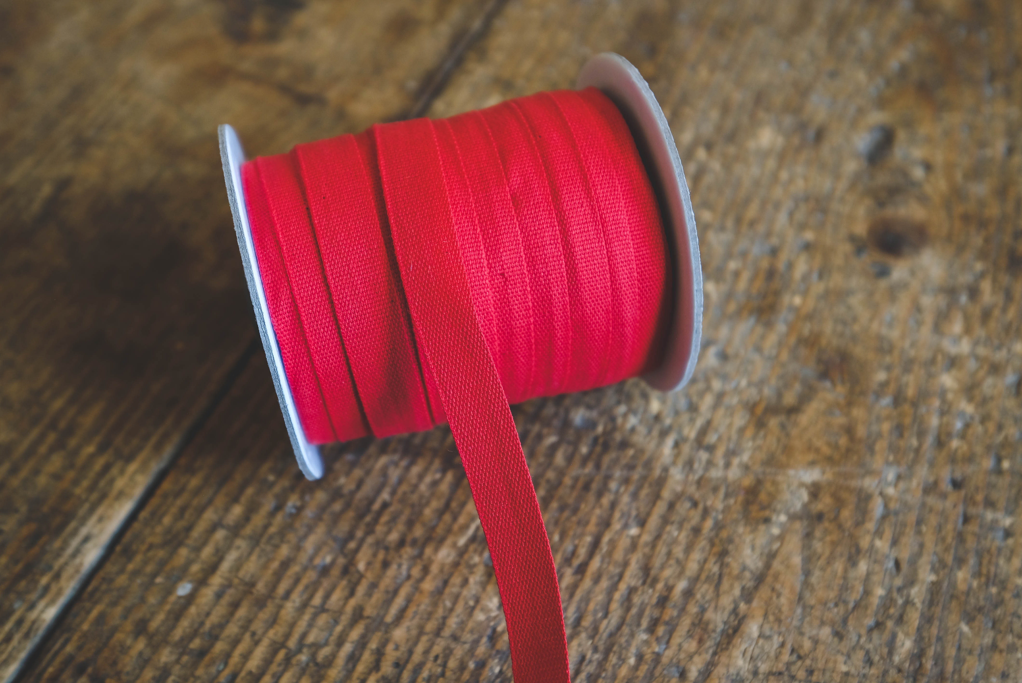 Cotton tape 12mm- red