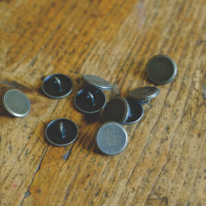 Metal button flat- antique brons 15mm