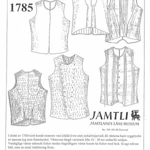 Sewing pattern Jamtli- Waistcoats 1785
