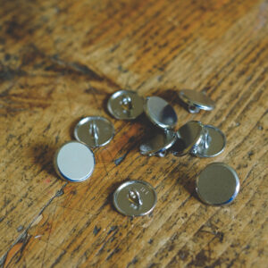 Metal button flat- silver 15mm