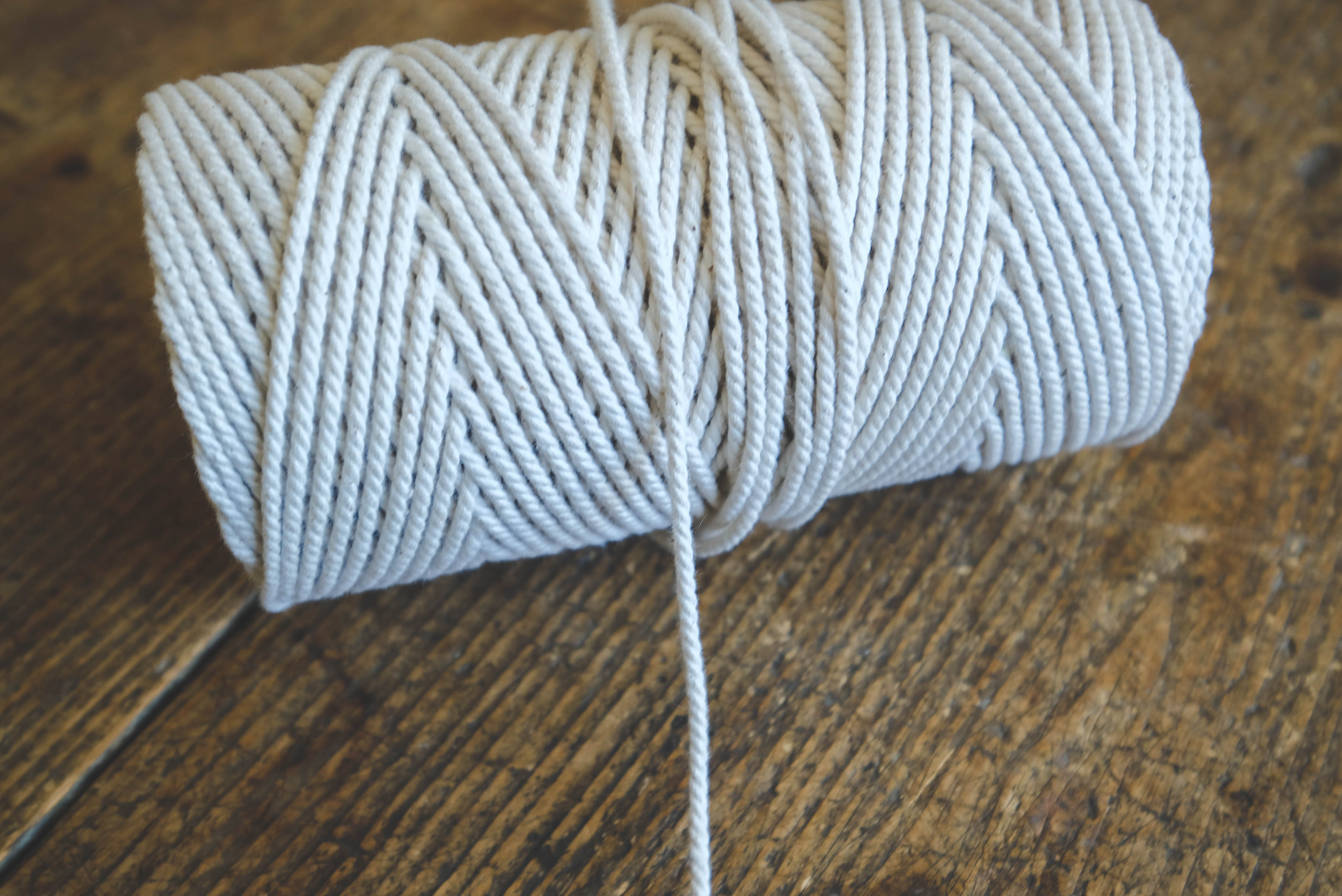 Cotton lace string 3mm- creme