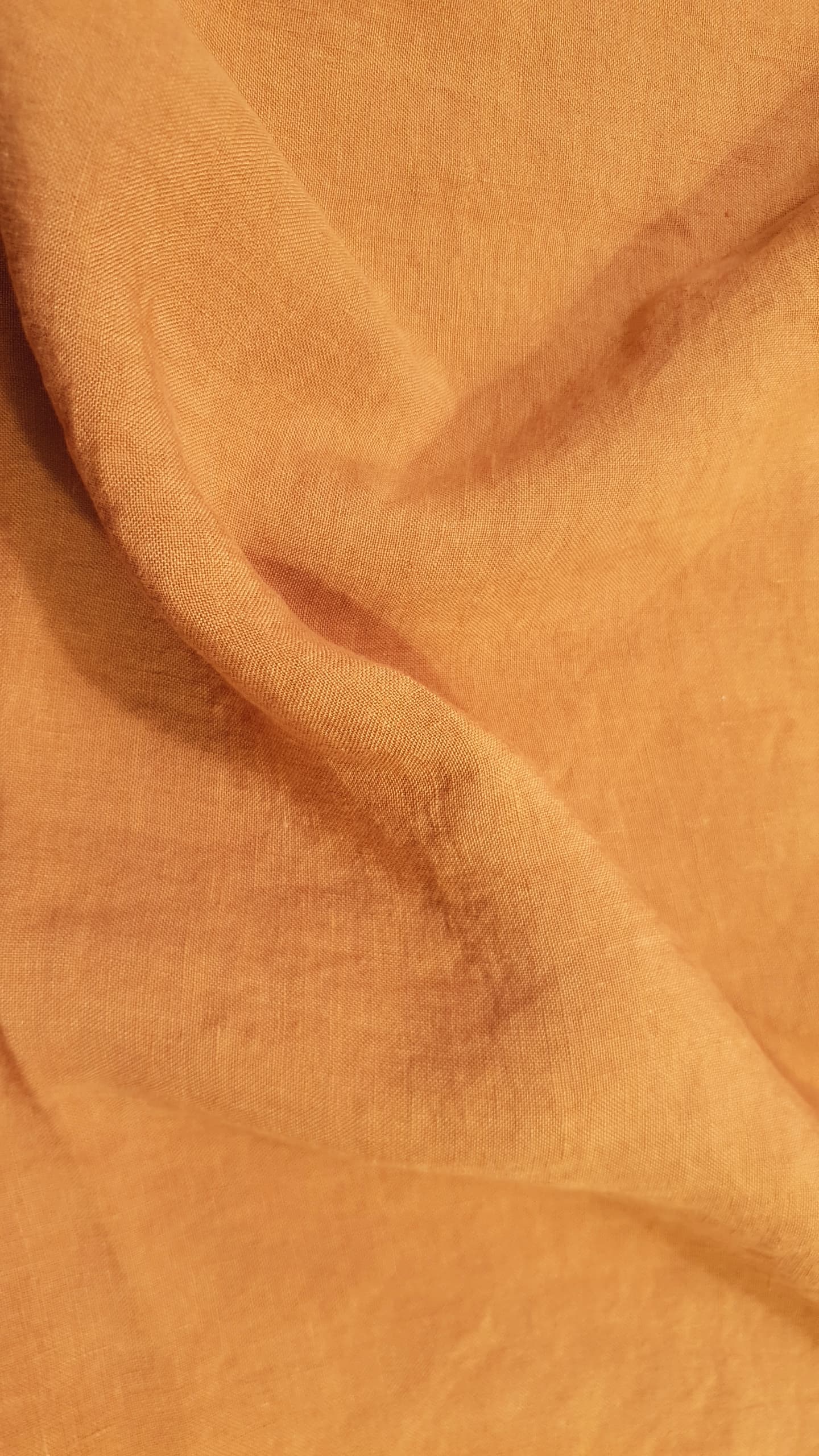WIDE Medium prewashed linen 150g- Burnt orange