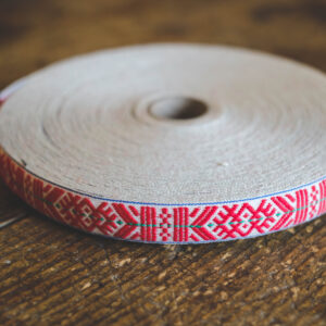 Traditional Swedish ribbon 18mm- red white