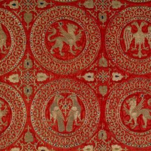 Silk brocade-Red Italian 1200