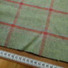 TWEED tartan wool fabric- green with red 04