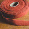 Wool herringbone ribbon 28mm- madder red