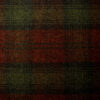 TWEED tartan wool fabric- red green black 66