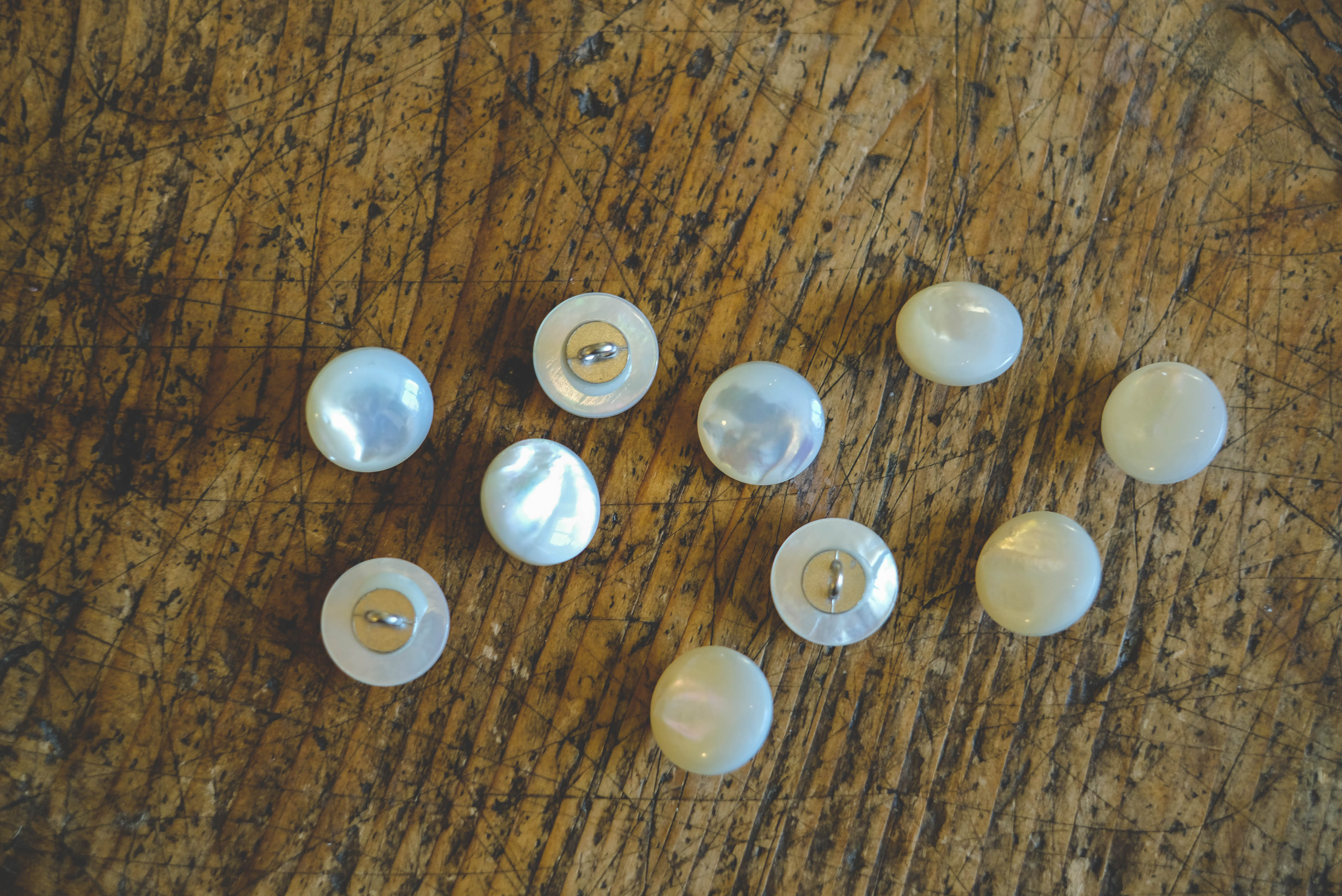 Pearl dome button 14mm- white
