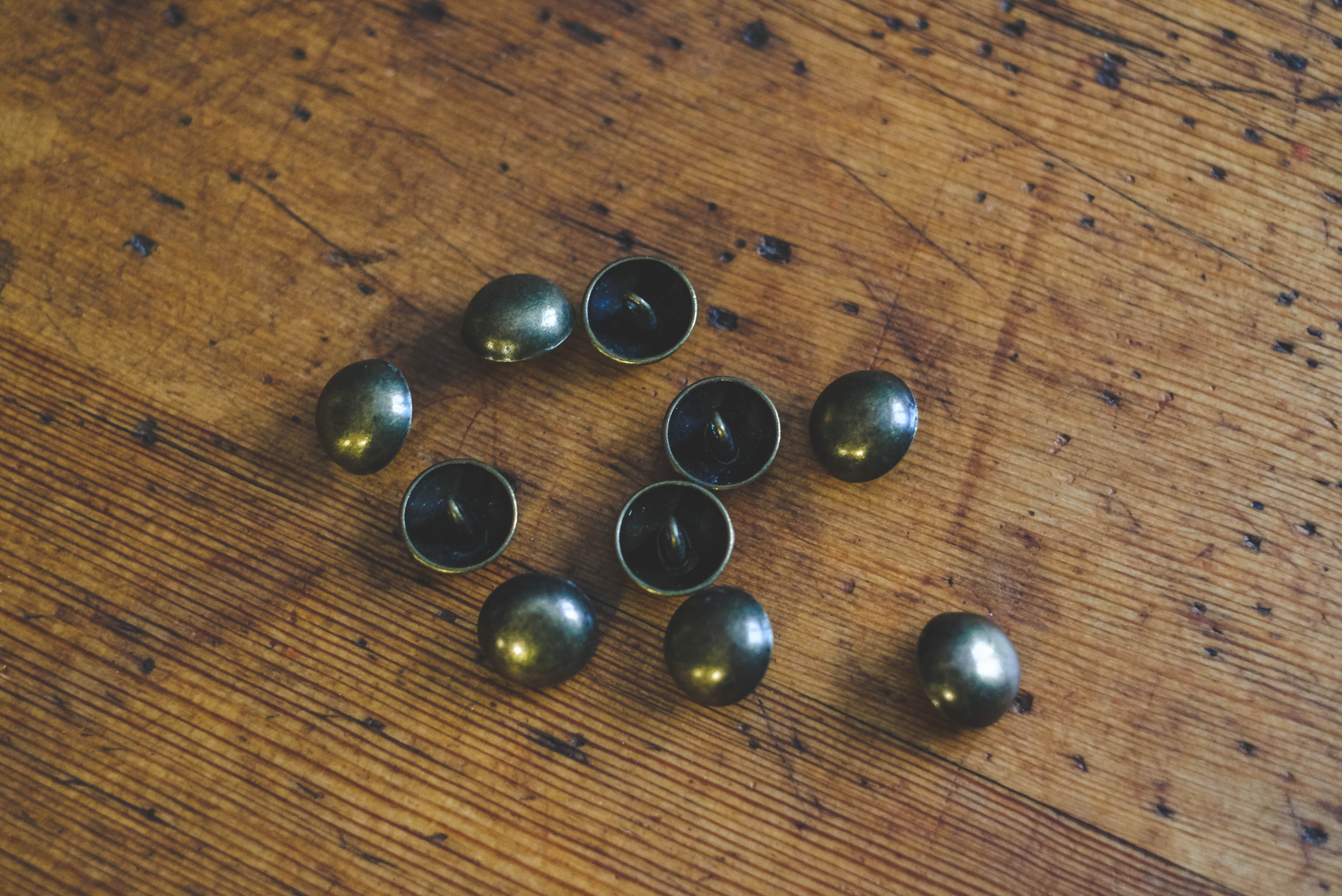 Metal dome button- antique brons 12mm