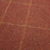 TWEED tartan wool fabric- red with yellow 07