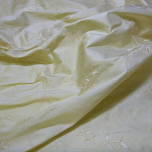 Embroidered silk-ivory