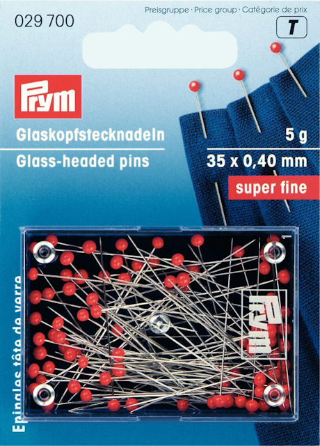Thin glas head pins Prym- super fine