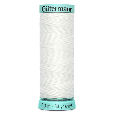 Gutermann silk buttonhole thread 30m- white